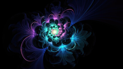 abstract fractal background sacred geometry cosmic cosmos - by generative ai