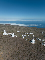 astrophysics Teide space research observatory with telescopes, Tenerife, Canary