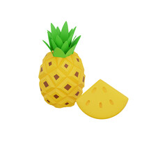 3D Pineapple Illustration