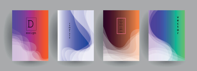 Abstract gradient vector background for business brochure cover design	