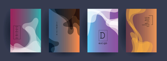 Abstract gradient vector background for business brochure cover design	