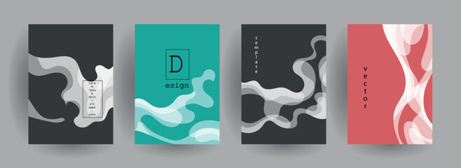 Abstract gradient vector background for business brochure cover design	