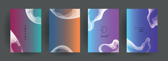 Abstract gradient vector background for business brochure cover design	