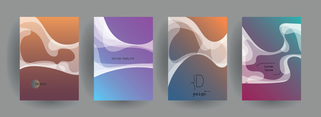 Abstract gradient vector background for business brochure cover design	