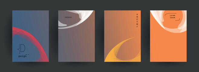 Abstract gradient vector background for business brochure cover design	