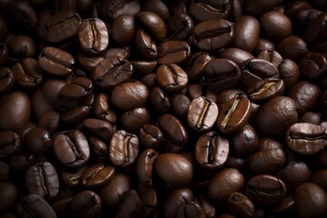 Naklejka premium a closeup of some coffee beans. Generative AI