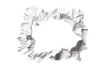 White Paper with Ripped Torn Message Isolated Illustration on Transparent Background, Generative AI