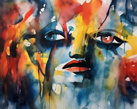 An frightening representation of the warped reality that people with schizophrenia experience. Generative AI