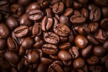 Obraz premium an image of coffee beans up close. Generative AI