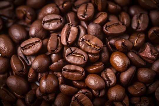 an image of coffee beans up close. Generative AI