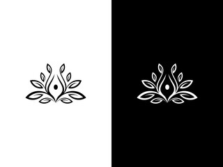 modern lotus spa icon logo