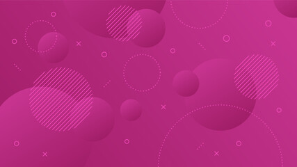 Modern Abstract Background with Motion Round Retro Memphis and Purple Gradient Color