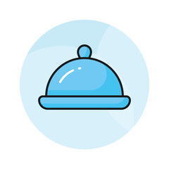 Food service vector design in modern style, cloche icon easy to use and download