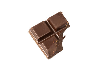 A chocolate bar isolated on white background.