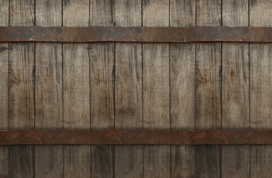 Texture of wooden barrel as background, closeup