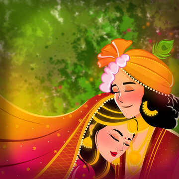 Radha Krishna Vector Art / Radha Krishna Illustration