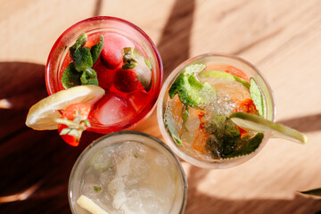 Iced Drinks cocktails iced coffee lemonade