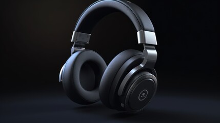Fototapeta na wymiar headphones isolated on black