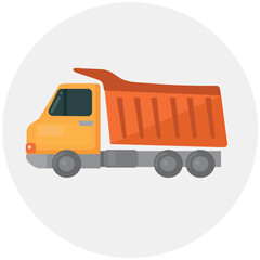 Dump truck icon clipart avatar logotype isolated vector illustration