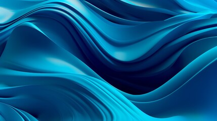 abstract blue wave background, generative ai