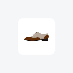  Brogues Classic Detail Minimalist Flat Icon 

