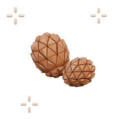 3D Pine Cone Illustration