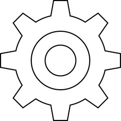 Gear icon. Connected cogs gears. Business Gear wheel isolated on white background. Vector illustration.