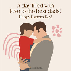 Father's Day illustration design that is editable for social media post
