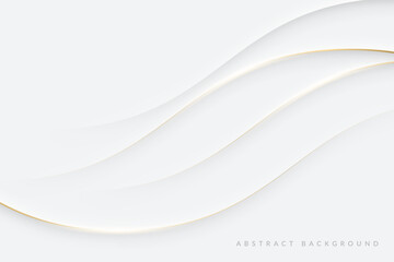 White background with golden lines