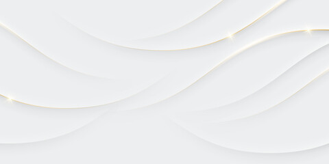 White background with golden lines