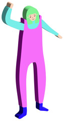 3D Exaggerated person