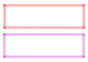 水彩風 手書き 　ライン　枠　マーカー　ペン