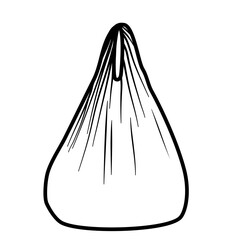 plastic bag grocery market line art waste illustration