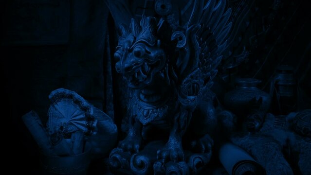 Dragon Antique Figure In Store After Dark