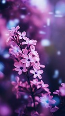 Fototapeta na wymiar Soft and dreamy lilac background. Concept of depth and charm. Generative AI