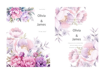 Floral decoration flyers postcards elegant style vector illustration design