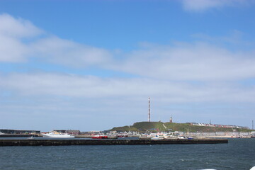 Approaching a remote island in the North Sea.