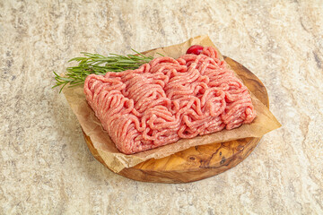 Raw beef minced meat for cooking