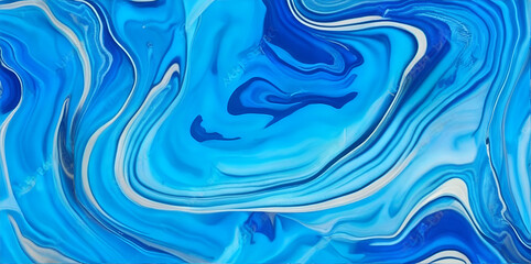 Fototapeta premium Beautiful abstract fluid art background texture. ink and blue mixed texture. Generative AI.