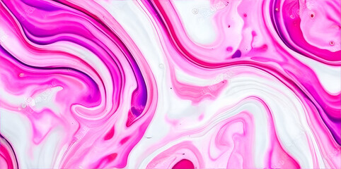Beautiful abstract fluid art background texture. ink and pink mixed texture. Generative AI.