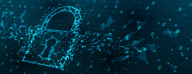 Cybersecurity and information or network protection. Future technology web services for business and internet project