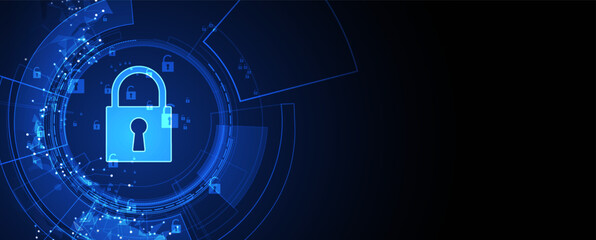 Obraz premium Cybersecurity and information or network protection. Future technology web services for business and internet project