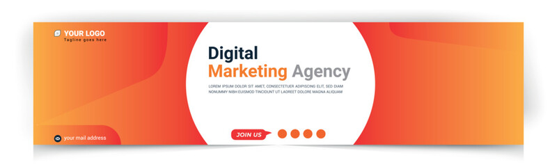 digital marketing social media cover banner web banner template design. corporate business ads for social media cover. 
