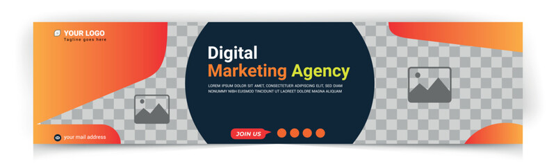 digital marketing social media cover banner web banner template design. corporate business ads for social media cover. 