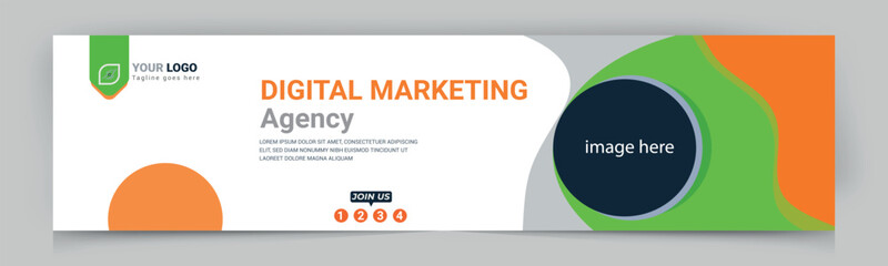 digital marketing social media cover banner web banner template design. corporate business ads for social media cover. 