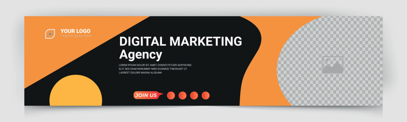 digital marketing social media cover banner web banner template design. corporate business ads for social media cover. 