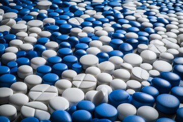 close up of pills in a box, generative ai