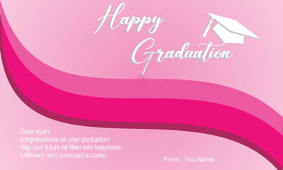 Happy graduation greeting card design