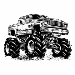 Monster Truck. Generative AI