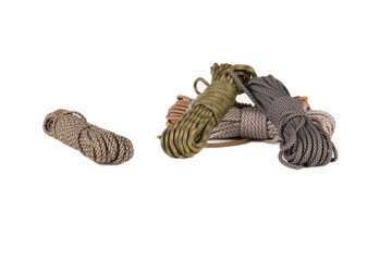 cord strong paracord tactical, isolated, tourist 550, different color